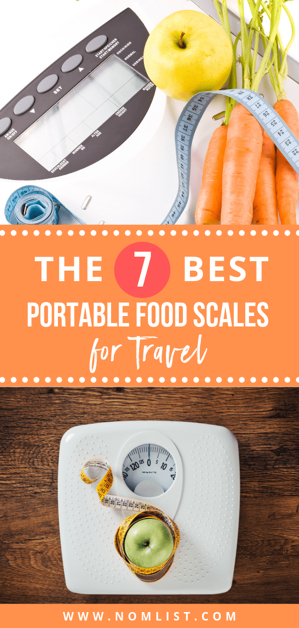 We’ve compiled the best seven portable food scales for travel, taking weight, accuracy, easiness to clean and size into consideration. #travel #food #foodscales #dieting #travelfood #traveldiet #healthy #healthyfood #organic #kitchentools 