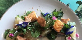 Yum Pla Salmon Thai Salad - 1 Plated -Banyan Tree Bangkok Cooking Class