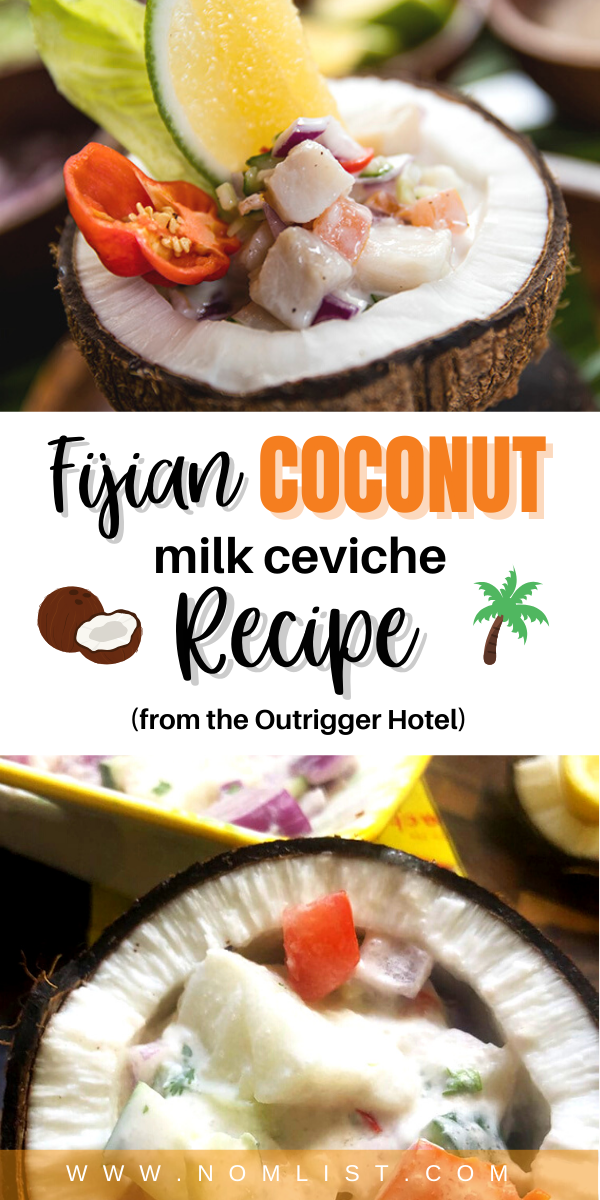 We were excited to get this delicious recipe for Kokoda from The Outrigger Fiji Beach Resort courtesy of Tourism Fiji. It's a signature entrée from the hotel's Ivi Restaurant menu. It's so easy to make and totally delicious and refreshing! #fiijian #fiji #fijifood #ceviche #recipes #fijirecipes #easyrecipe #cevicherecipe #healthyrecipes