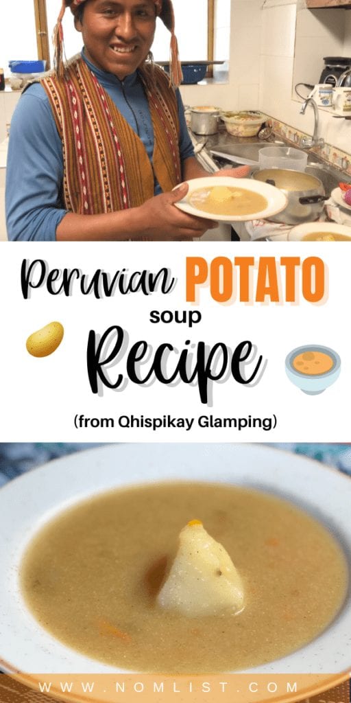 We had the honor of staying with the Misminay tribe in a sustainable living environment with Qhispikay Glamping. Mario, the host, and chef, showed us a special Peruvian Potato Soup recipe that was so unforgettably delicious we had to share it with you. #peruvian #peru #glamping #peruvianfood #potatosoup #souprecipes #recipe #soup